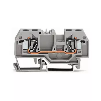 WAGO 282-901 3-przewodowa listwa zaciskowa CAGE CLAMP, 10 mm², szary, szyna DIN 35