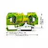 WAGO Zacisk przewodu ochronnego zielono-żółty 0,2-6 mm² 282-907