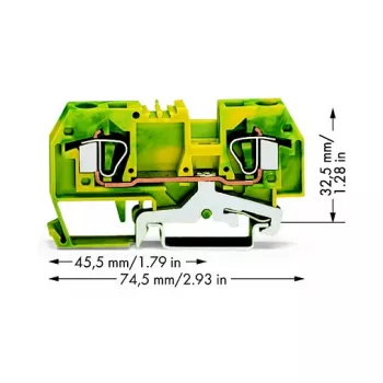 WAGO Zacisk przewodu ochronnego zielono-żółty 0,2-6 mm² 282-907
