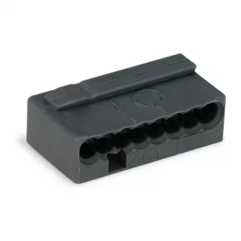 WAGO 243-208 PUSH WIRE® Złącze, Szary, 6 A, 100 V, 2 Przewody, 0,5-1,5 mm²