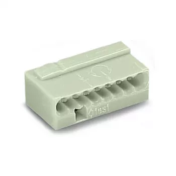 WAGO 243-308 SMD Terminal Block, 8-Pole, 2.5 mm Pin Spacing, Push-in CAGE CLAMP, 100 V, 6 A, White