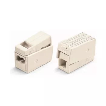 WAGO 224-112 2-przewodowa kompaktowa złączka do łączenia przewodów, 400V, 24A, 1-2,5mm², Push-in, biała/przezroczysta