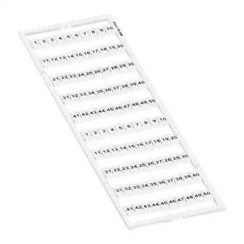 WAGO 793-5566 Listwa oznaczeniowa, skok 5 mm, niezadrukowana, biała, 100 sztuk, do listew zaciskowych serii 2001-2020