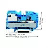 WAGO 2016-7114 2-przewodowa listwa zaciskowa przelotowa, 2,5 mm², 250 V, szary