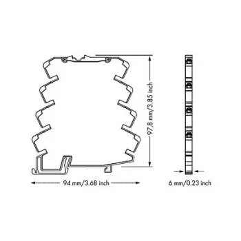 WAGO 857-800 Przetwornik temperatury / Kondycjoner sygnału, szary, -25 do 70 °C, 6 x 94 x 97,8 mm, 35,3 g