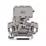WAGO 281-611 TOPJOB® S Przelotowa listwa zaciskowa, 3 punkty połączeniowe, 6 mm², szary, szyna DIN-35