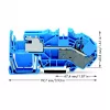 WAGO 2016-7714 TOPJOB S Zacisk przelotowy, 2-przewodowy, Push-in, 1000V, 76A, szary, 0,5-25 mm², szyna DIN