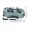 WAGO 2016-7601 Zacisk przelotowy, 2-przewodowy, 16 mm², 800 V, szary