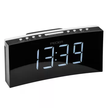 PEDEA FM Radio Alarm Clock / Projection Alarm Clock, Black