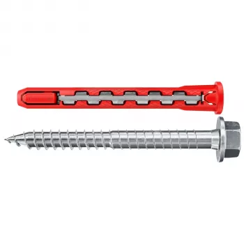 Fischer HybridPower 10x90 FUS Wkręt uniwersalny z łbem stożkowym TX40 10x90 mm gwint częściowy stal hartowana żółto pasywowana 100 sztuk