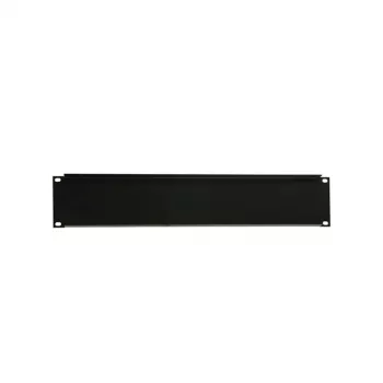 Adam Hall 19 inch Rack Blank Panel 2U Black Steel 1,5 mm