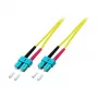 EFB Elektronik ECOFIBER Duplex Jumper SC-SC 9/125µm OS2 LSZH Yellow 3.0mm 15m