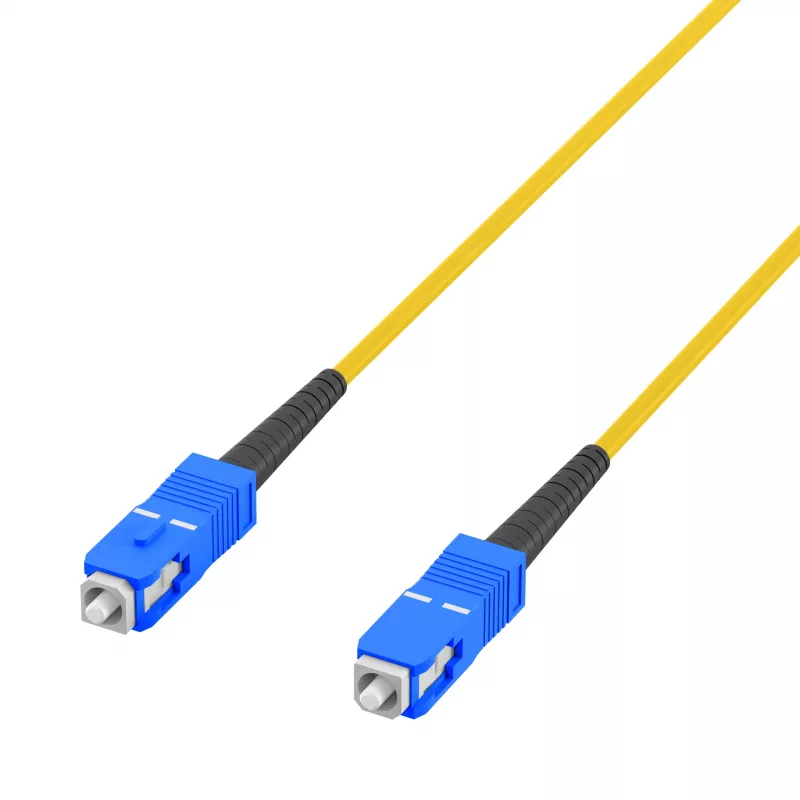 EFB Elektronik Simplex Fiber Optic Patch Cable SC-SC OS2 G657.A2 15m 3.0mm Yellow 9/125µm