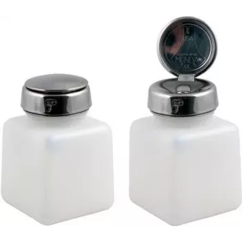 EFB Electronics Pojemnik na alkohol PE z nawilżaczem do wacików, pusty, 200 ml, biały/przezroczysty