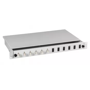 EFB-Elektronik LC OS2 Splice Box 48 Pigtails / 24 Couplings 1U 19 inch Sliding