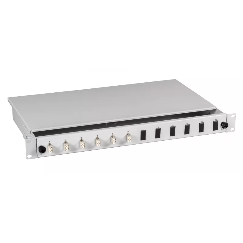EFB Electronics Splice Box LC 50/125µm OM2 Extendable 48 Pigtails Offset/24 Couplings