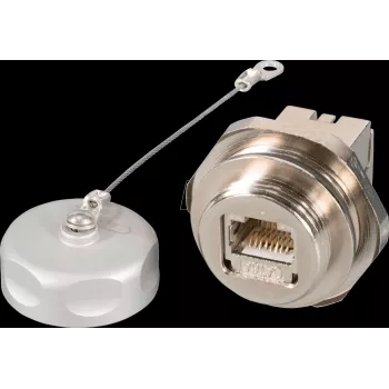 EFB Elektronik IP67 Gniazdo podtynkowe M25 RJ45 Cat.6A E-20070 do kabli Cat.5/6/7