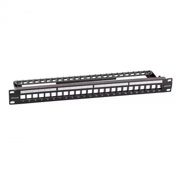 Panel dystrybucyjny EFB Electronics 19 cali 48 portów 1U do modułów Slimline kolor metaliczny