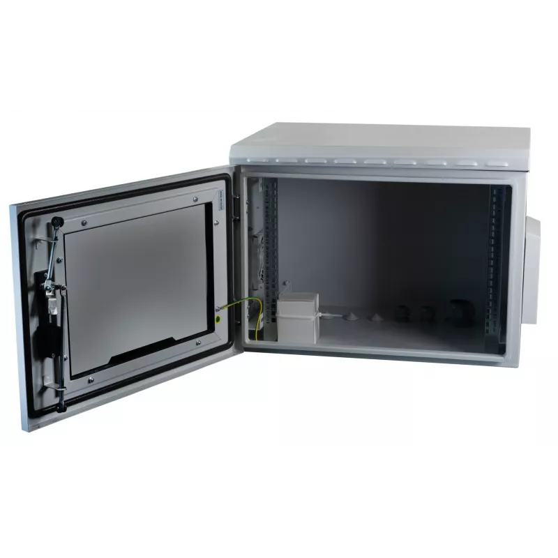 EFB Elektronik 19 cali szafa ścienna IP55 9U drzwi szklane głębokość 600 mm RAL7035