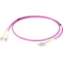 EFB Elektronik Duplex Jumper LC-LC 50/125 µm OM4 LSZH Erika Violet Flat Twin 3x5mm 25m