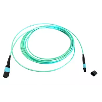 EFB Elektronik MTP żeńskie do MTP żeńskie 12-włóknowy OM3 wielomodowy światłowodowy kabel krosowy, LSZH, Aqua, Typ A, 15 m