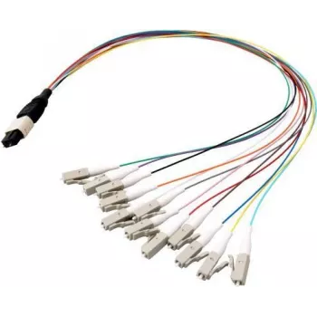 EFB Elektronik MTPM08LCOM3-0.4 MTP to LC Fanout Cable, OM3, LSZH, Aqua, 0.4m
