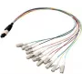 EFB Elektronik MTPM08LCOM3-0.4 MTP to LC Fanout Cable, OM3, LSZH, Aqua, 0.4m