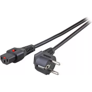 EFB Elektronik Przewód zasilający CEE7/7 Kątowy 90° - C13 180° IEC Lock Czarny 5.0 m