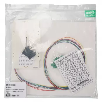 EFB Pre-assembled Splice Cassette with Coloured Pigtails LC/APC OS2 - 0,8 m