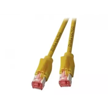 EFB Elektronik RJ45 Patch Cable Cat.6A S/FTP LSZH Draka UC900 TM21 Yellow 0.25m
