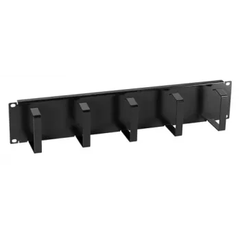 EFB Elektronik 699998NTS Panel zarządzania kablami - 19 inch 1U stal czarna