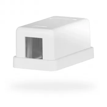 EFB Electronics Keystone Connection Box, 1 Port, Surface Mount, Pure White, Empty Housing