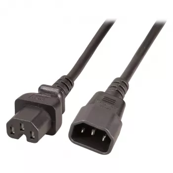 EFB Electronics Przedłużacz do urządzeń grzewczych C14 180° - C15 180° Czarny 3 m 3 x 1,00 mm² VDE (EK585.3V2)