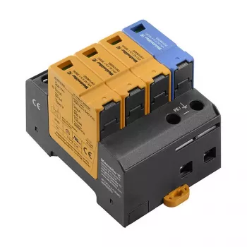 Weidmüller VPU AC II 3+1 300/50 Ogranicznik przepięć typu 2, 3-fazowy + neutralny, 300 V AC, 20 kA/40 kA, szyna DIN