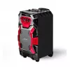 Leicke DJ ROXX TROLLEY PRO Przenośny System Nagłośnieniowy PA z Bluetooth, 100W RMS, 10-calowy głośnik niskotonowy, Oświetlenie LED, Wózek, Mikrofon, Pilot