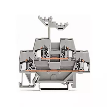 WAGO 280-519 2-przewodowa listwa zaciskowa Push-in CAGE CLAMP, 2,5 mm², szary, montaż na szynie DIN