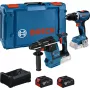 BOSCH PowerTools Zestaw Kombinowany Wiertarko-Wkrętarka Akumulatorowa 18V 65 + Młotowiertarka Akumulatorowa 18V 26 z 2 Akumulatorami 5 Ah i Ładowarką (Zestaw)