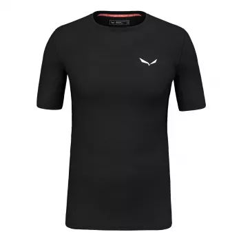 Salewa Cristallo Warm Merino Wool T-Shirt - Black Out, rozmiar S