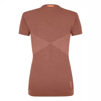 Salewa Zebru Medium Warm Merino Wool T-Shirt Women's Etruscan Red L