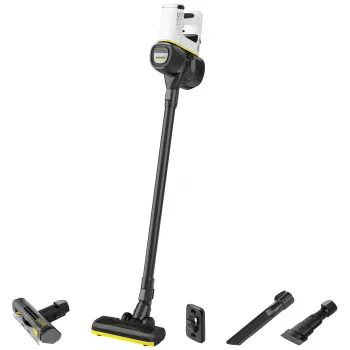 Kärcher VC 4 Cordless myHome Pet 2-w-1 Odkurzacz Pionowy i Ręczny, Bezworkowy, Czarno-Biały, 0.65 L