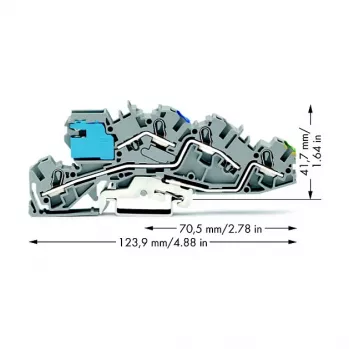 WAGO 2005-7641 TOPJOB S Przelotowa Listwa Zaciskowa, 6 mm², Szary, 800 V, 41 A