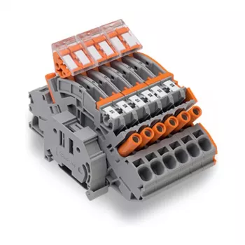 WAGO 2007-8875 Listwa zaciskowa do przekładników prądowych, 1-biegunowa, szara, Push-in CAGE CLAMP, 41 A, 1000 V, szyna DIN