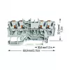WAGO Zacisk przelotowy 4-przewodowy Push-in 2,5 mm² Szary