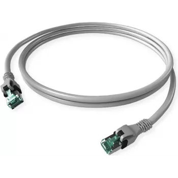 EasyLan DualBoot PushPull Cat.6a S/FTP Patch Cable 10m - Grey