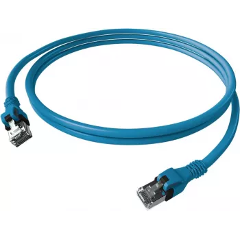 EasyLan saCon DualBoot Patch Cable S/FTP Cat.6A Niebieski 5,0m