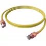 EasyLan DualBoot LED Patch Cable RJ45 S/FTP Cat.6A (Class EA) złączem saCon - LSOH - Żółty