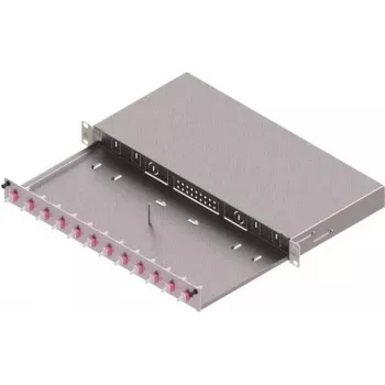 ZVK EasyLan Panel Dystrybucyjny Światłowodowy Basic LSB0B224 Klasa C 1U 12 Portów 12x LC-Duplex OM4