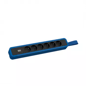 Bachmann PRIMO 2 6xUTE Power Strip with Loop 2,0m CEE7/7 RAL5010