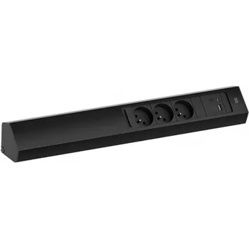 Bachmann CASIA 2 3x Gniazdo Schuko z 1x USB-A i 1x USB-C Ładowanie 22W Czarny