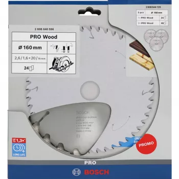 BOSCH POWERTOOLS PRO Brzeszczot do drewna 160 mm (zestaw promocyjny 3 szt.)